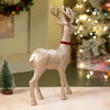 White Sequence Gold Reindeer | 18 Inches