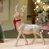 White Sequence Gold Reindeer | 15 Inches
