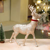 White Sequence Gold Reindeer | 15 Inches
