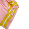 Pink & Mustard Big Bow & Stripes Sailor Neck Winter Wear Frock