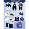 19 Pcs Royal Blue Bow Teddy Birthday Gift Hamper Set With Travelling Suitcase