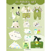 21 Pcs Green Panda Birthday Gift Hamper Set With Gift Box