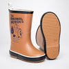 Mr.Bear Brown, Flexible Rubber Rain Gumboots for Toddlers & Kids