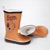 Mr.Bear Brown, Flexible Rubber Rain Gumboots for Toddlers & Kids