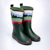 Ms. Olive Moss, Flexible Rubber Rain Gumboots for Adults
