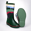 Ms. Olive Moss, Flexible Rubber Rain Gumboots for Adults