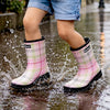 Ms.Penelope Checks, Flexible Rubber Rain Gumboots for Adults