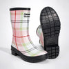 Ms.Penelope Checks, Flexible Rubber Rain Gumboots for Adults