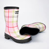 Ms.Penelope Checks, Flexible Rubber Rain Gumboots for Adults