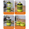 Green Black 4 in 1 Water Bottle , infuser & mini snack box | 1000ml