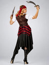 Checks Top & Skirt Pirate Adult Halloween Costume Fancy Dress Up
