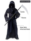 Deathman with Sickle Kids Unisex Halloween Costume