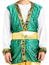 Aladdin Gold and Green Adults Halloween Costume Fancy Dress Up