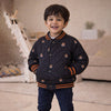 Black Brown Tiny Bear Quilted Sherpa Winter Jacket