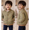 Olive Brown Tiny Bear Quilted Sherpa Winter Jacket