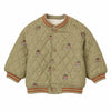 Olive Brown Tiny Bear Quilted Sherpa Winter Jacket