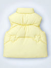 Yellow Teddy Puffer Sleeveless Winter Jacket for Kids