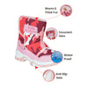 Pink Camouflage Waterproof Winter Snow Boots With Metal Cleats For Minus Degree Icy Terrains