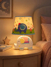 Blue Ceramic Elephant side Bed Table Lamp, Kids Room Decor