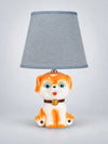 Brown ceramic Dog side Bed Table Lamp, Kids Room Decor