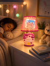 Pink Princess ceramic Castle side Bed Table Lamp, Kids Room Decor