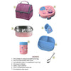Pink Space Slice 2Pcs Stainless Steel Soup Box & Lunch Box With Bag