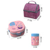Pink Space Slice 2Pcs Stainless Steel Soup Box & Lunch Box With Bag