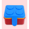 2Pcs Square Blue Lego Lid BPA Free Plastic Lunch Box Plus Cup Bottle