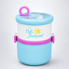 Blue Hot Summer Double Decker Stainless Steel Lunch Box