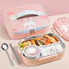 Big Size Clouds Bunny Stainless Steel Lunch Box With Lunch Bag & Free Dip Box
