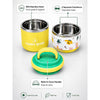 Party Dogs Happy Bites Double Decker Stainless Steel Lunch Box