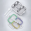 Green, Purple & Yellow Transparent Lid Happy Bites Lunch Box