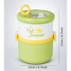 Green Hot Summer Double Decker Stainless Steel Lunch Box