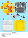 Yellow One Eye Stainless Steel Lunch Box