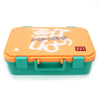 Orange Travel Theme Stainless Steel Lunch Box
