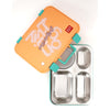 Orange Travel Theme Stainless Steel Lunch Box