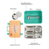 Orange Travel Theme Stainless Steel Lunch Box