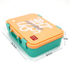 Orange Travel Theme Stainless Steel Lunch Box