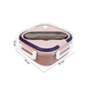 Pink & Purple Rounded Square Stainless Steel Lunch Box