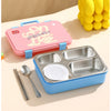 Pink Travel Theme Stainless Steel Lunch Box