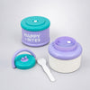 Purple Happy Bites Double Decker Stainless Steel Lunch Box