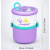 Purple Hot Summer Double Decker Stainless Steel Lunch Box