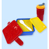 2Pcs Square Red Lego Lid BPA Free Plastic Lunch Box Plus Cup Bottle
