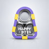 Yellow & Purple Triangle Happy Bites Lunch Box