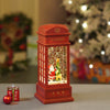 London Booth Santa With Tree & Deer | Musical Glitter Water Light Christmas Lantern