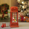 London Booth Santa With Tree & Deer | Musical Glitter Water Light Christmas Lantern