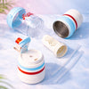 Light Blue White 4 in 1 Water Bottle , infuser & mini snack box | 1000ml