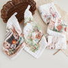 5 Pcs Woodland Theme Super Soft Breathable Pure Muslin Cotton Napkins Set