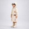 Beige Bear 3D Paw Knee Length Raincoat for Kids