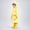 Yellow Duck 3D Paw Knee Length Raincoat for Kids